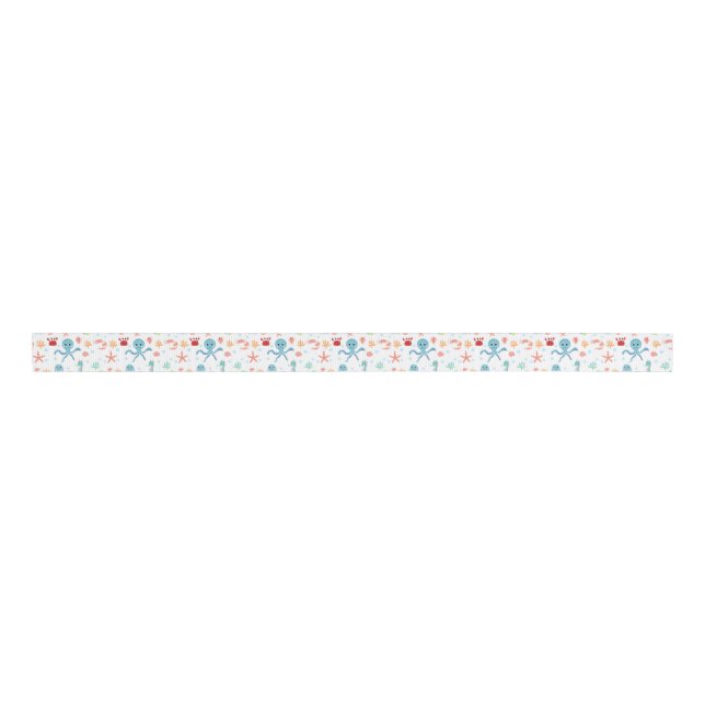 Sea World pattern Grosgrain Ribbon (Front)