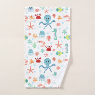Sea World pattern Hand Towel