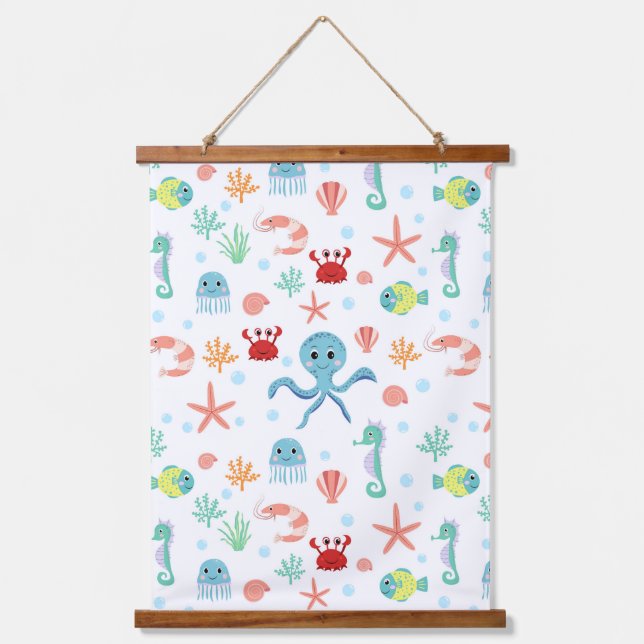 Sea World pattern Hanging Tapestry (Front)