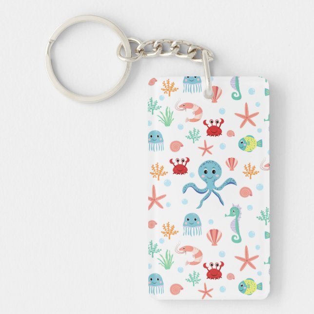 Sea World pattern Keychain (Front)