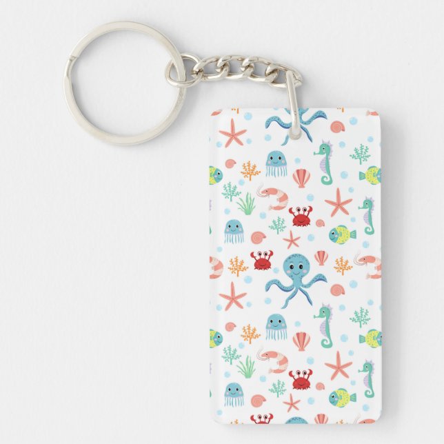 Sea World pattern Keychain (Front)