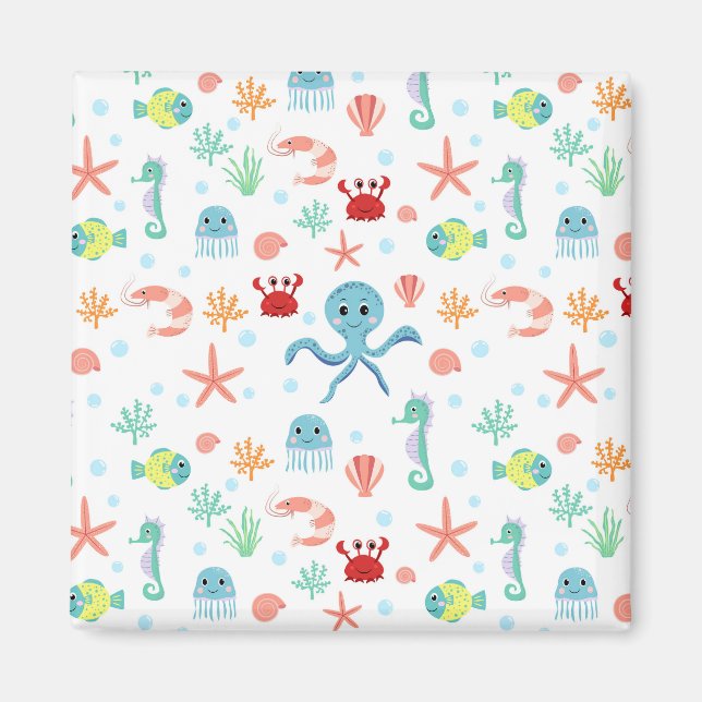 Sea World pattern Magnet (Front)