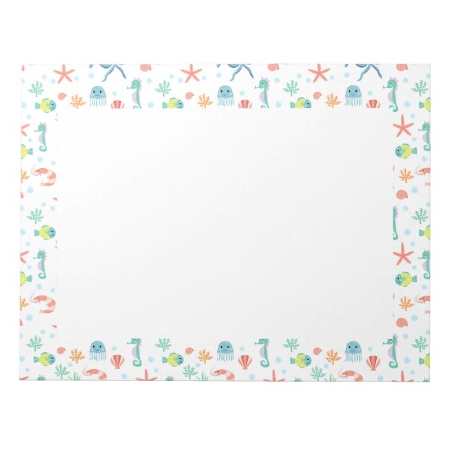 Sea World pattern Notepad (Front)