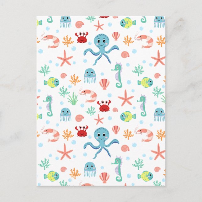 Sea World pattern Postcard (Front)