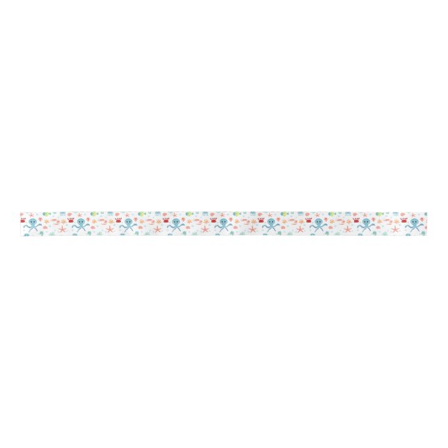 Sea World pattern Satin Ribbon (Front)