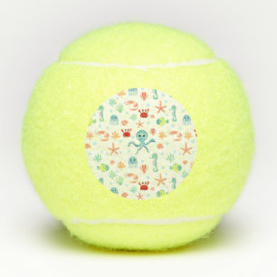 Sea World pattern Tennis Balls