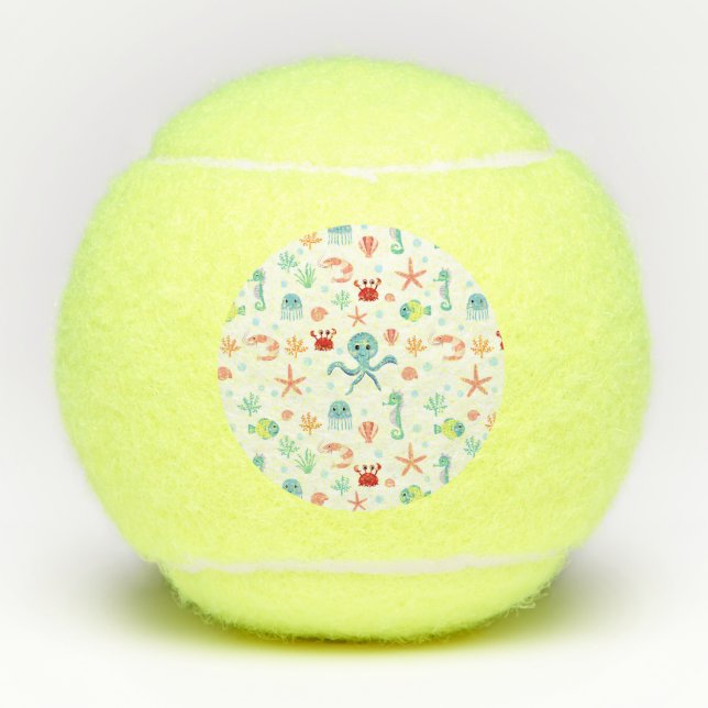 Sea World pattern Tennis Balls (Front)