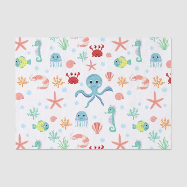 Sea World pattern Tissue Paper (Front)