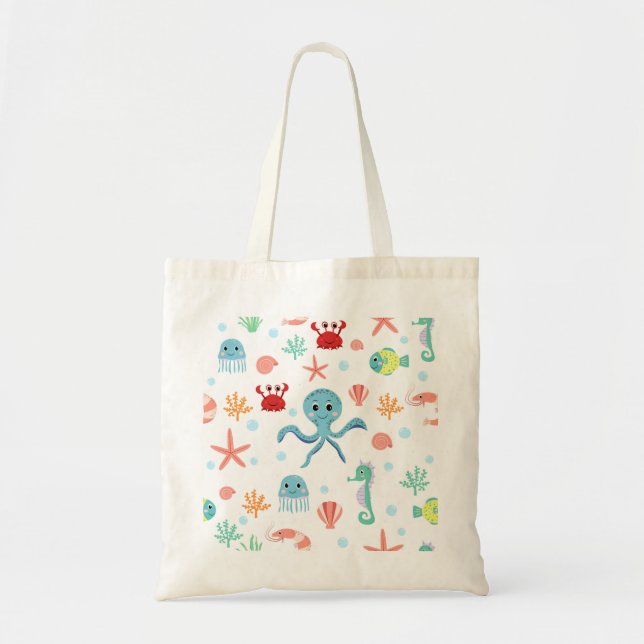 Sea World pattern Tote Bag (Front)
