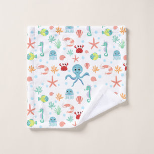 Sea World pattern Wash Cloth