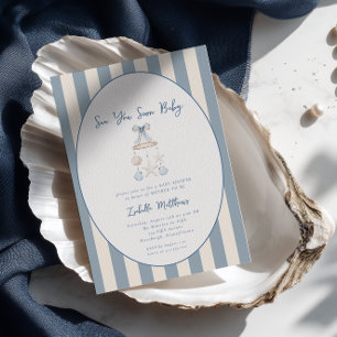 Sea You Soon Baby Coastal Baby Shower  Invitation