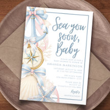 Sea you Soon Baby Coastal Preppy Baby Shower