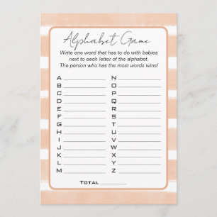 Sea You Soon Baby Shower Alphabet Game Invitation