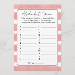 Sea You Soon Baby Shower Alphabet Game Invitation