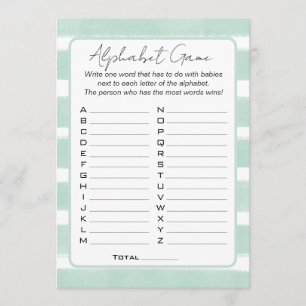 Sea You Soon Baby Shower Alphabet Game Invitation