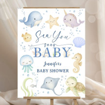 Sea You Soon Baby Shower Boy Ocean Welcome