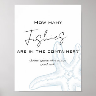 Sea You Soon Baby Shower Guessing Game Poster
