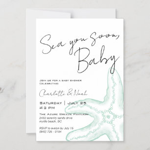 Sea You Soon Baby Shower Magnetic Invitation