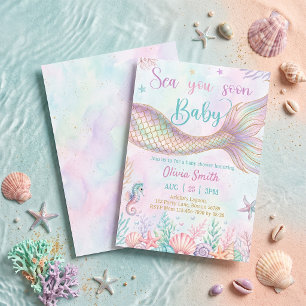 Sea You Soon Baby Shower Party Invitation