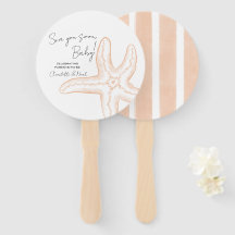 Sea You Soon Baby Shower Set of Fans