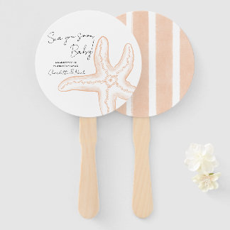 Sea You Soon Baby Shower Set of Fans
