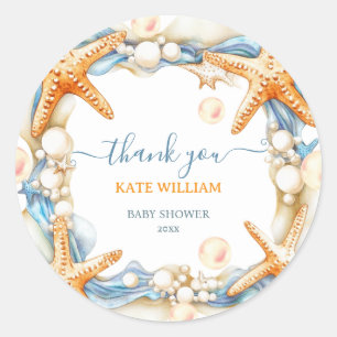 SEA you soon  Baby Shower thank you  Classic Round Sticker