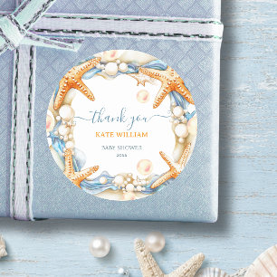 SEA you soon  Baby Shower thank you  Classic Round Sticker