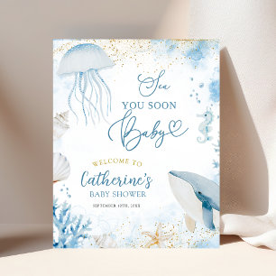 Sea You Soon Baby Shower Welcome Sign