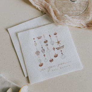 Sea You Soon Boho Beach Baby Shower Napkin