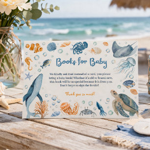 Sea You Soon Coastal Baby Shower Book Request Enclosure Card
