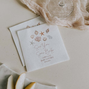 Sea You Soon Coastal Baby Shower  Napkin