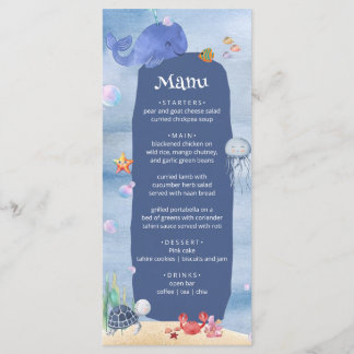 ​Sea You Soon cute Sea animals creature blue baby  Menu