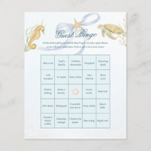 Sea You Soon Guest Bingo Baby Shower Game