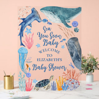 Sea You Soon Ocean Animals Boy Baby Shower Invitat