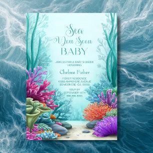 Sea You Soon Ocean Baby Shower Invitation