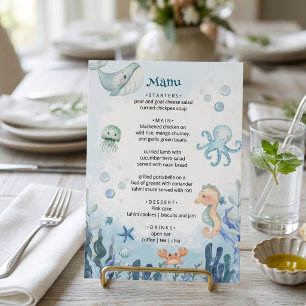 ​Sea You Soon Octopus Seahorse Crab Baby Shower Menu