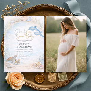 Sea You Soon Photo Baby Shower Invitation