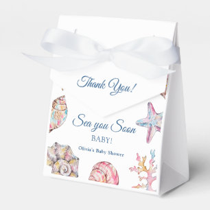 Sea You Soon Seashell Baby Shower Favor Box