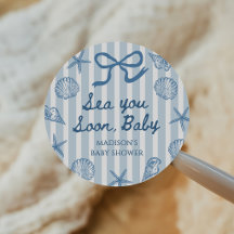 Sea You Soon Seashell Coastal Baby Shower