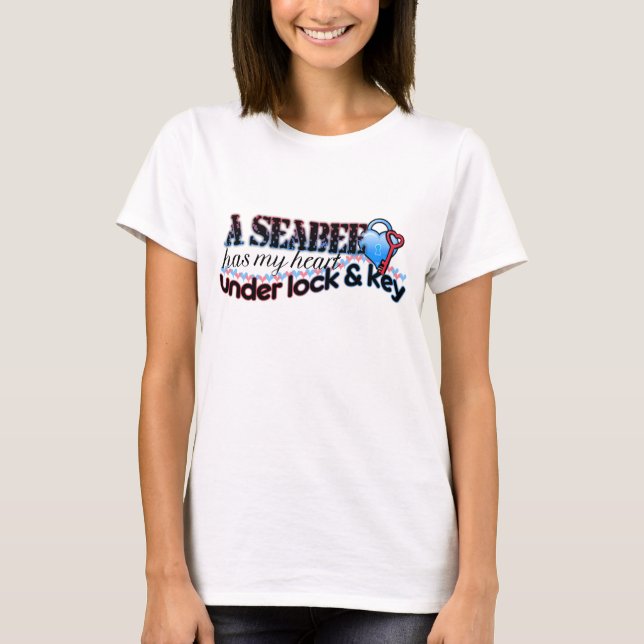 Seabee has my heart under lock & key T-Shirt (Front)