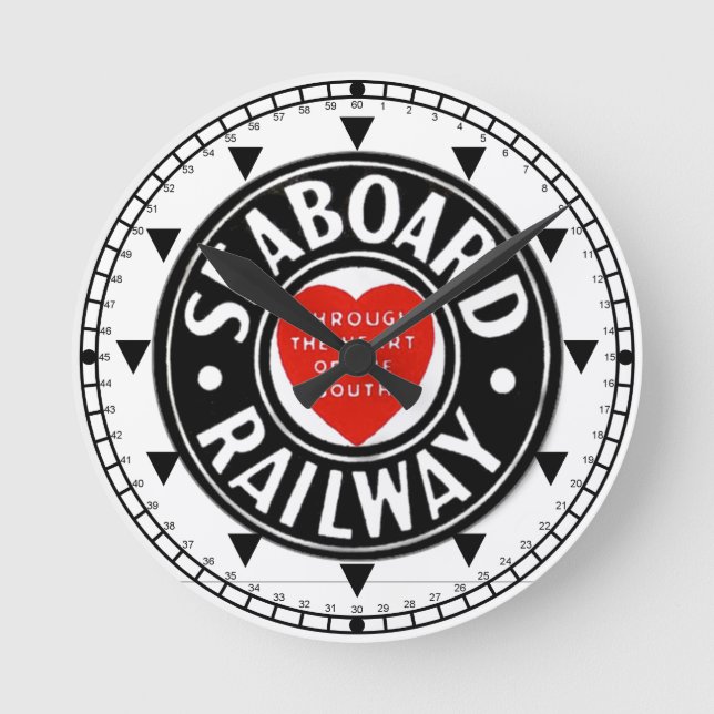 Seaboard Air Line Railway Heart Logo Horloge mural (Recto)