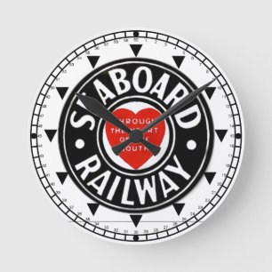 Seaboard Air Line Railway Heart Logo Horloge mural