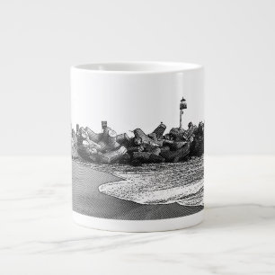 Seabright Beach, Père Noël Cruz 20 oz Jumbo Mug
