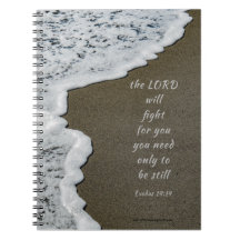 Seafoam Beach Bible Verse Spiral Notebook Small