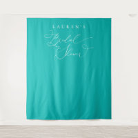 Seafoam Blue Green Bridal Shower Photo Backdrop