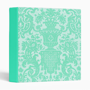 Seafoam Damask Binder