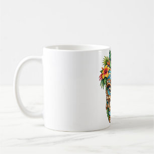 Seafoam Flower Tiki Coffee Mug