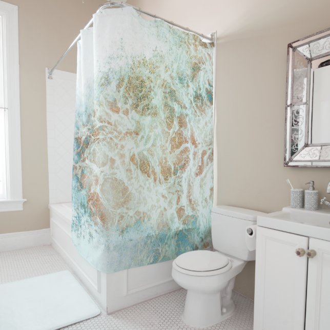Seafoam Glitter Marble (In Situ)