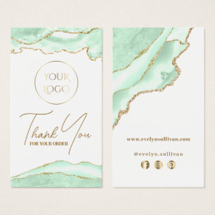 Seafoam green agate package insert
