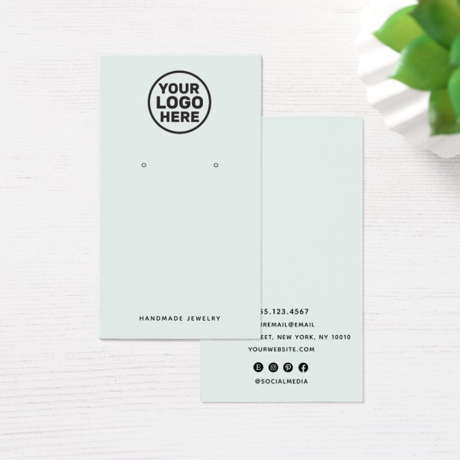 Seafoam Green Earring  Add Logo Display Holder (Desk)